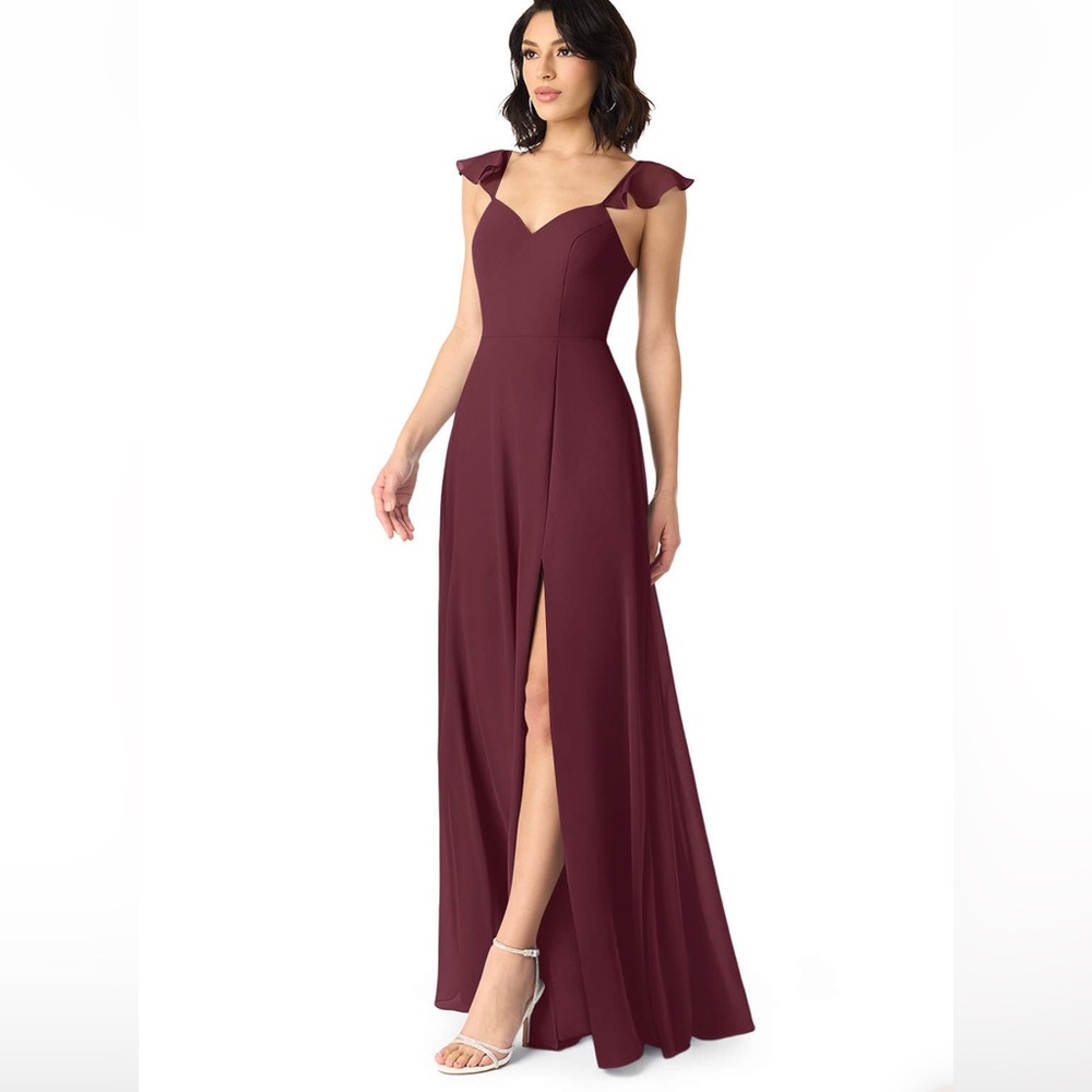 Azazie Everett Dress Cabernet NWT size A4